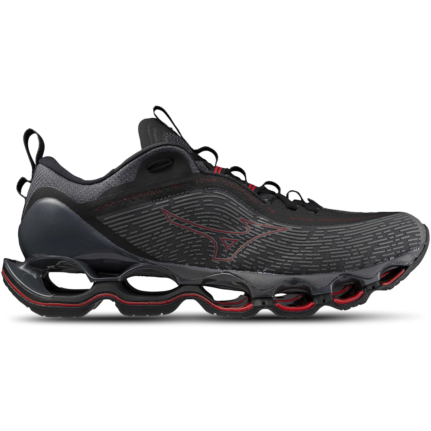 Mizuno Wave Prophecy 13 Dark Grey Red 2 Mizuno Wave Prophecy 13 Dark Grey Red