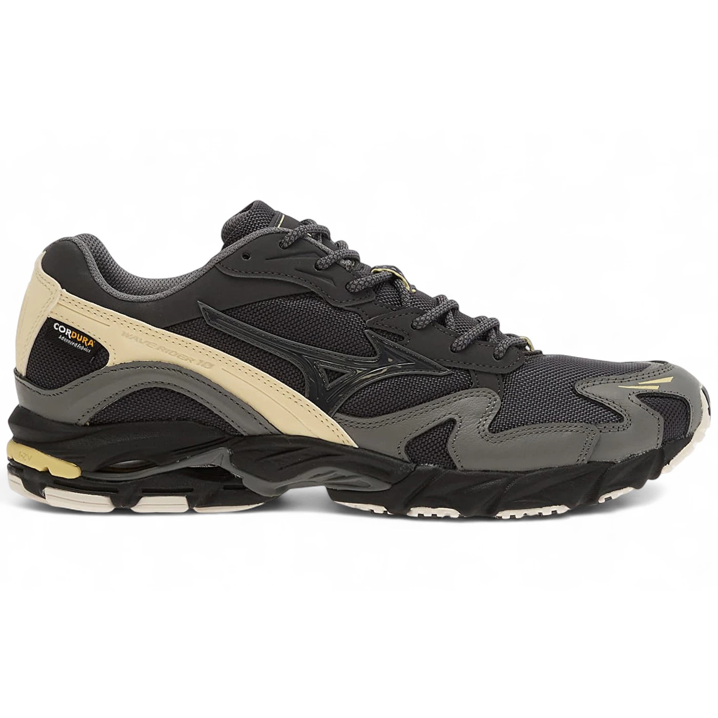 Mizuno Wave Rider 10 Cordura Black Sand Quiet Shade Banana 2 Mizuno Wave Rider 10 Cordura Black Sand Quiet Shade Banana 4
