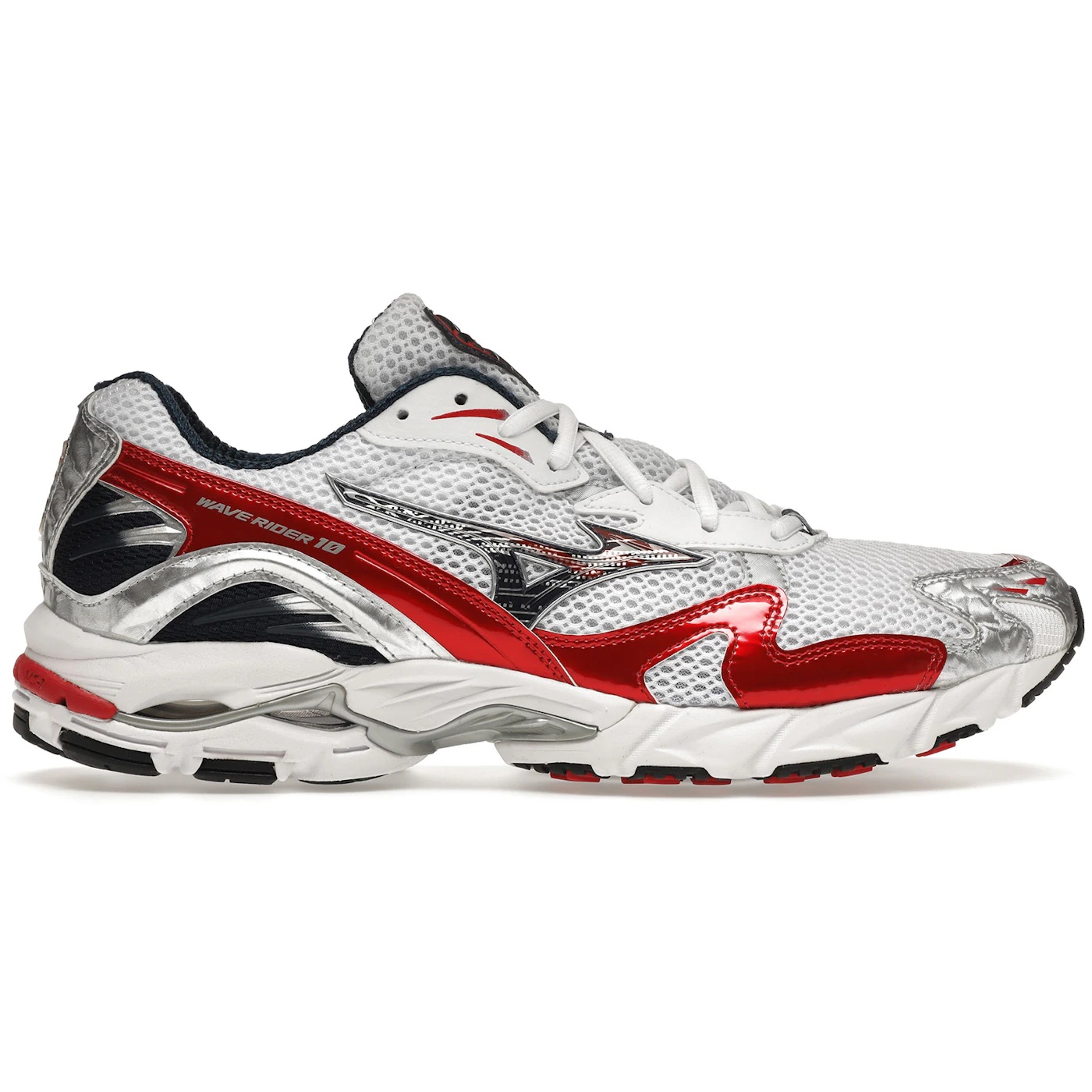 Mizuno Wave Rider 10 OG White Blue Red (2020) 1 Mizuno Wave Rider 10 OG White Blue Red 2020 3