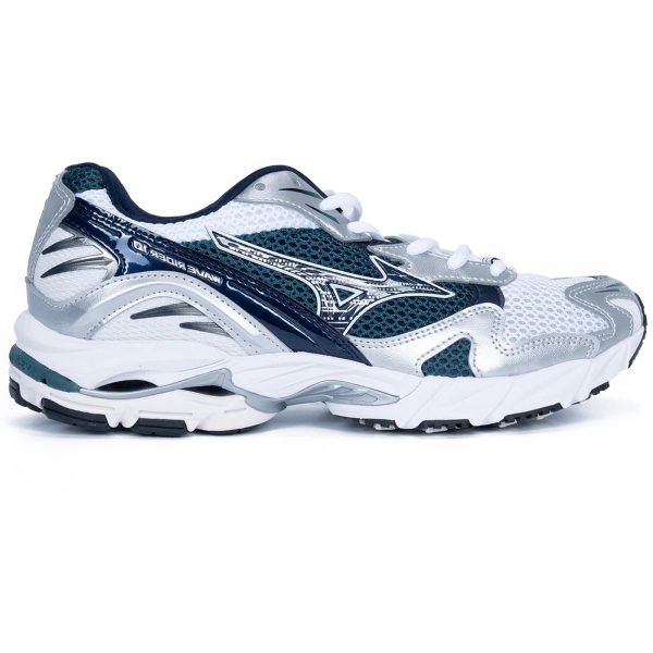 Mizuno Wave Rider 10 White Baritone Blue