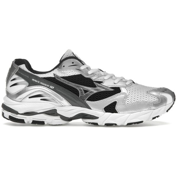 Mizuno Wave Rider 10 White Silver Black