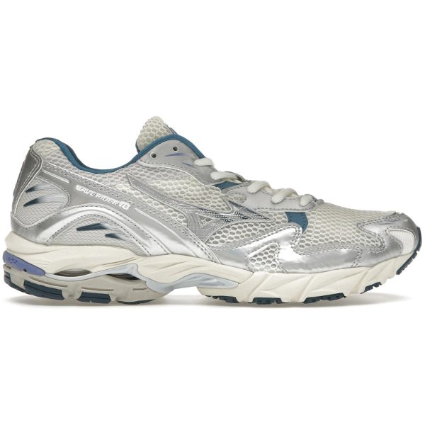 Mizuno Wave Rider 10 White Silver Blue