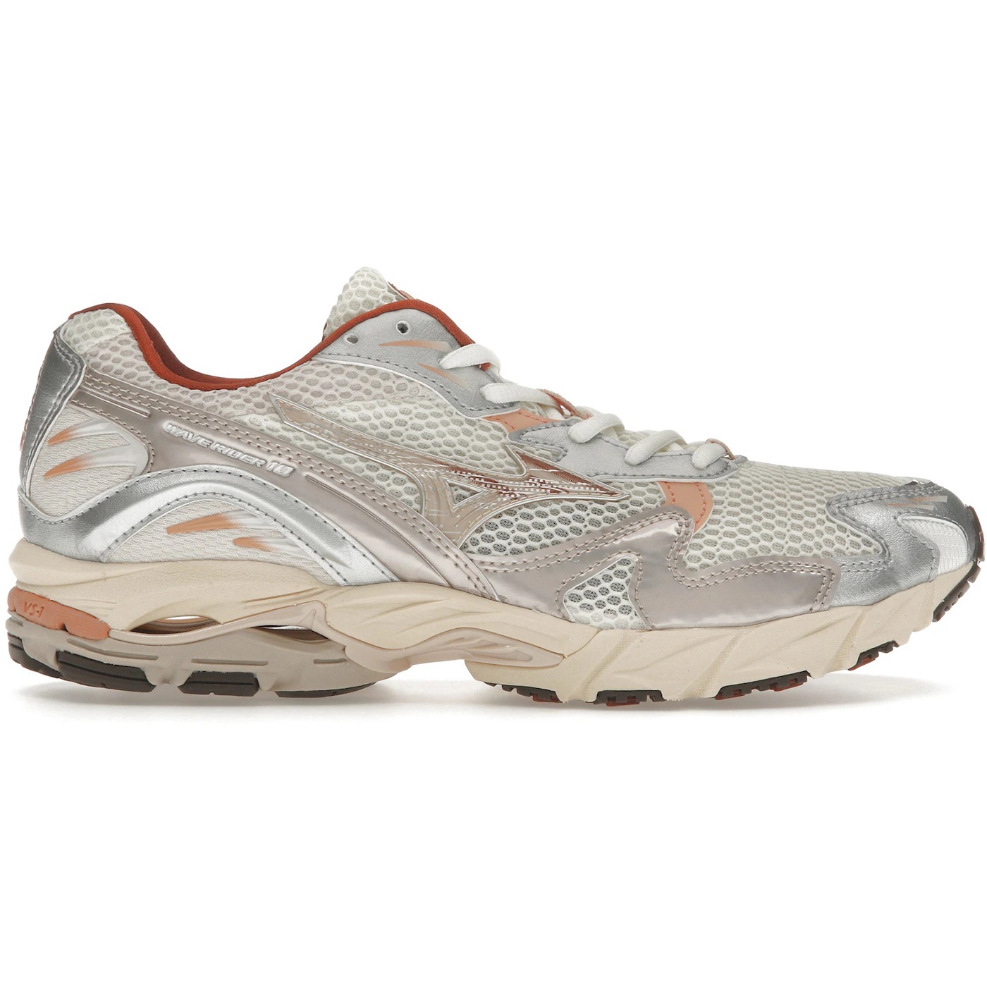 Mizuno Wave Rider 10 White Silver Orange 2 Mizuno Wave Rider 10 White Silver Orange 2