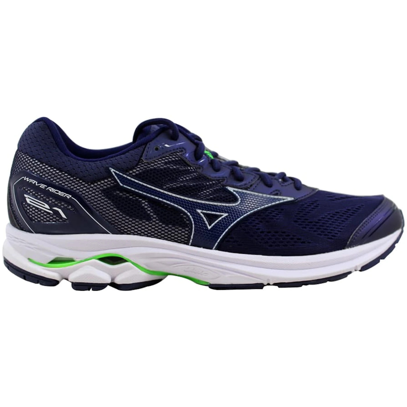 Mizuno Wave Rider 21 Eclipse Blue/Green Slime 1 Mizuno Wave Rider 21 Eclipse BlueGreen Slime 3
