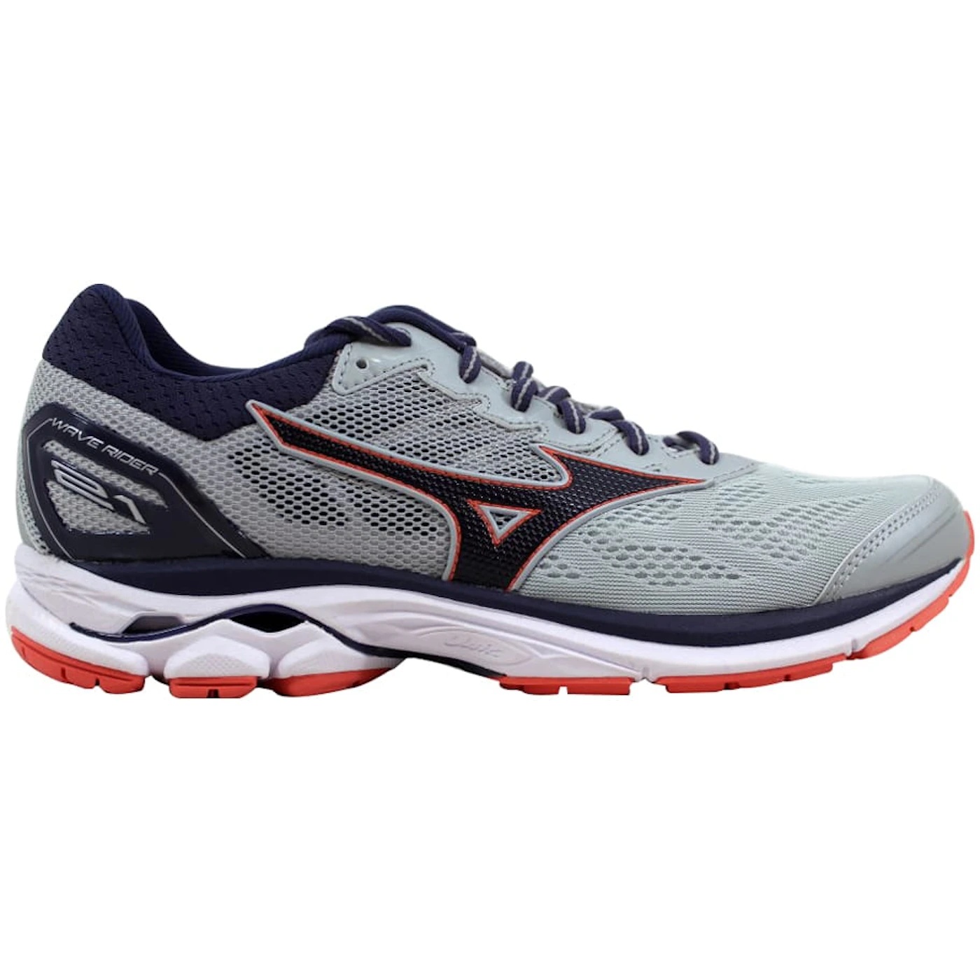 Mizuno Wave Rider 21 Grey/Black-Coral (Womens) 1 Mizuno Wave Rider 21 GreyBlack Coral Womens 4