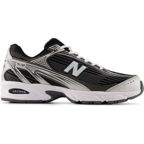 New Balance 509 Black White Silver Metallic