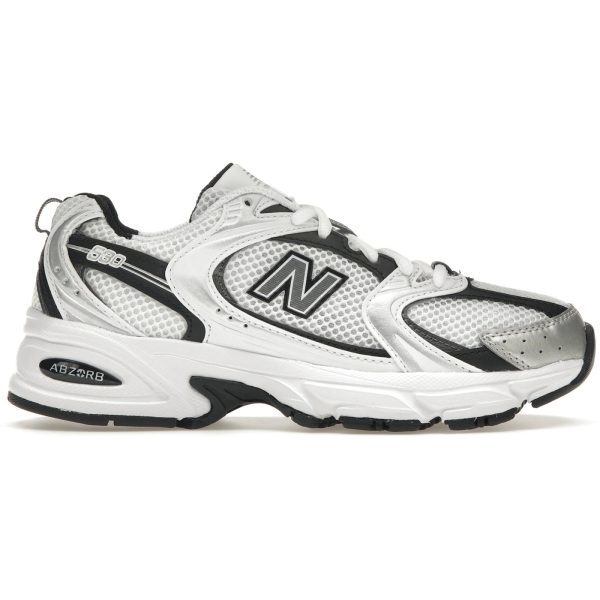 New Balance 530 White Silver Metallic Black