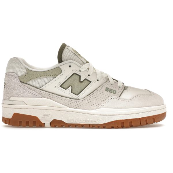 New Balance 550 White Olive Gum (Womens)