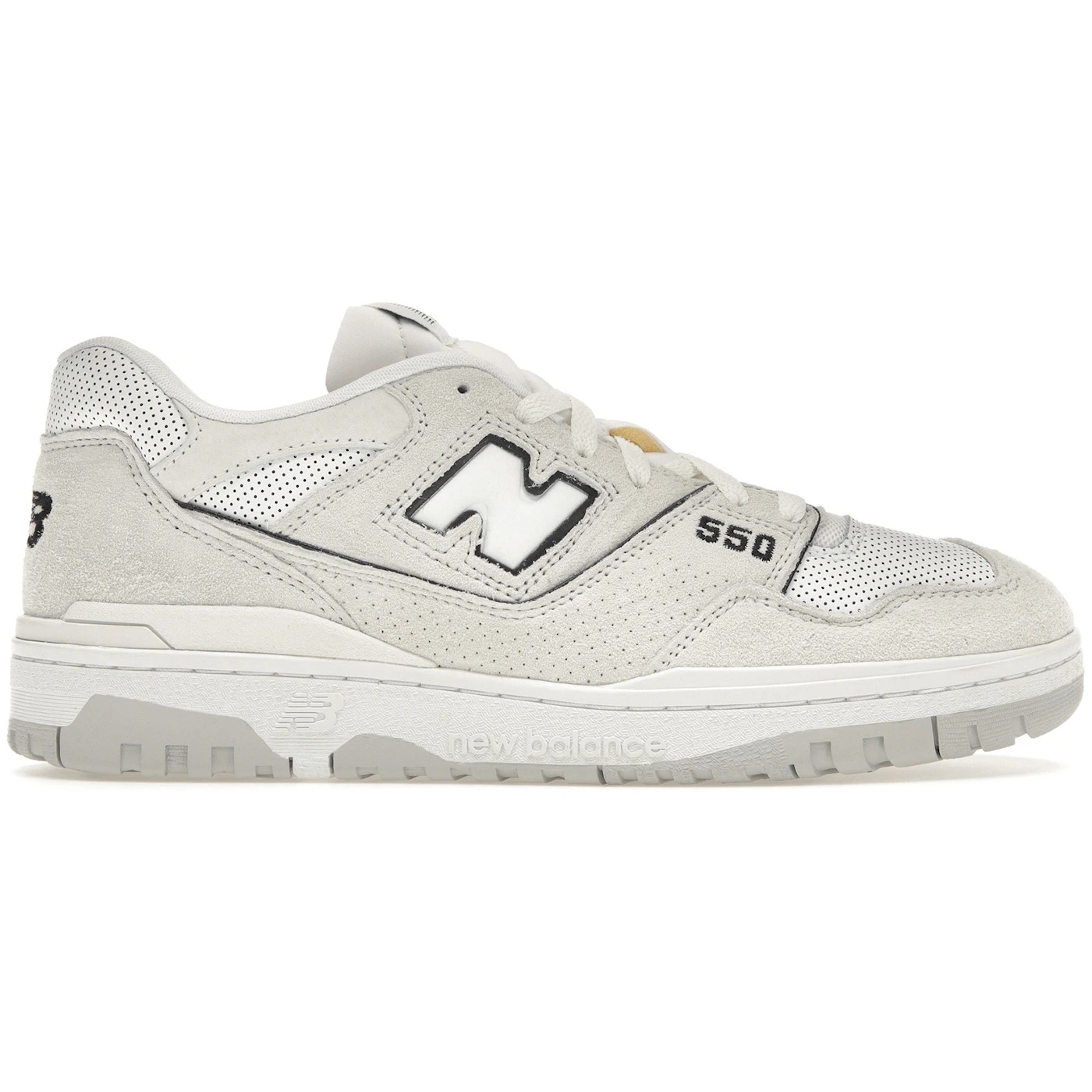 New Balance 550 White Perforated Leather Black 2 New Balance 550 White Perforated Leather Black 2