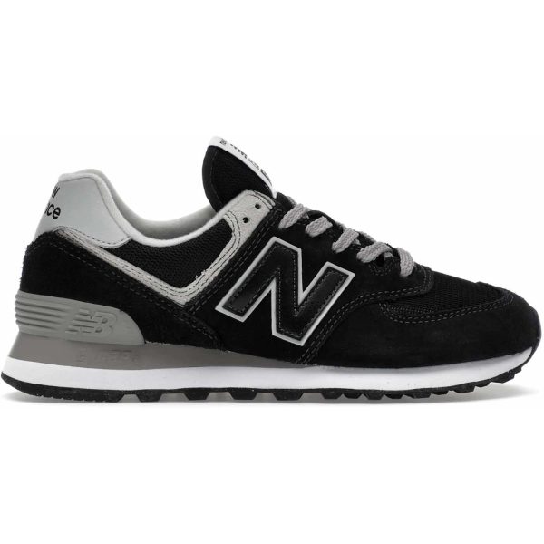 New Balance 574 Black Grey (Womens)