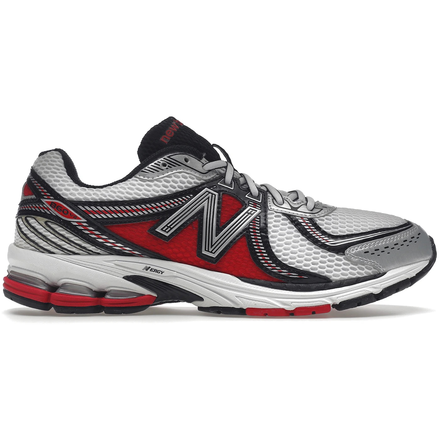 New Balance 860v2 White Silver Red 3