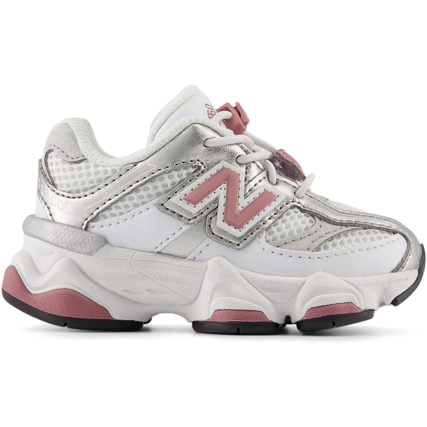 New Balance 9060 Bungee Lace White Rosewood Silver (TD) 2 New Balance 9060 Bungee Lace White Rosewood Silver TD 1