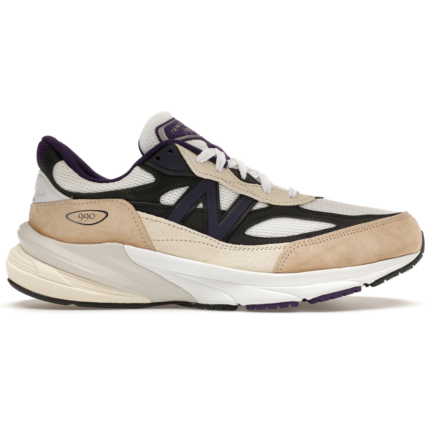 New Balance 990v6 MiUSA Teddy Santis White Black Plum 1 New Balance 990v6 MiUSA Teddy Santis White Black Plum 3
