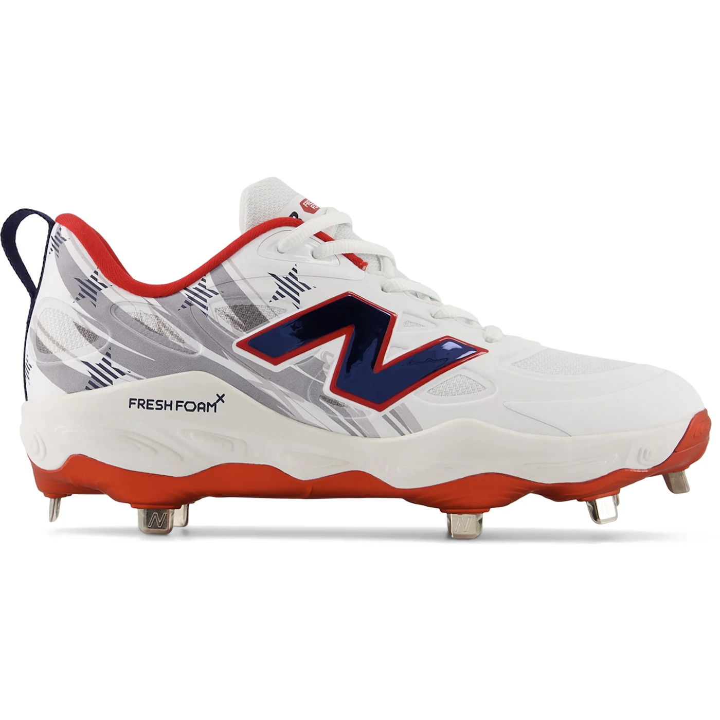 New Balance Fresh Foam X Velo v4 International Baseball Pack White Red Womens 1