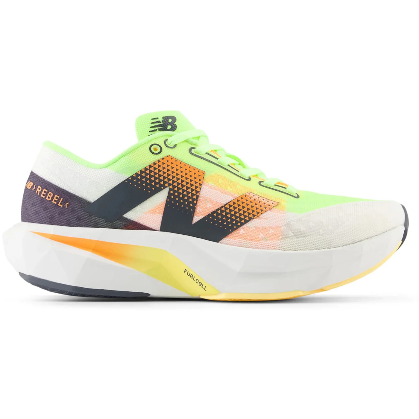 New Balance FuelCell Rebel v4 White Bleached Lime Glow (Womens) 1 New Balance FuelCell Rebel v4 White Bleached Lime Glow Womens 3
