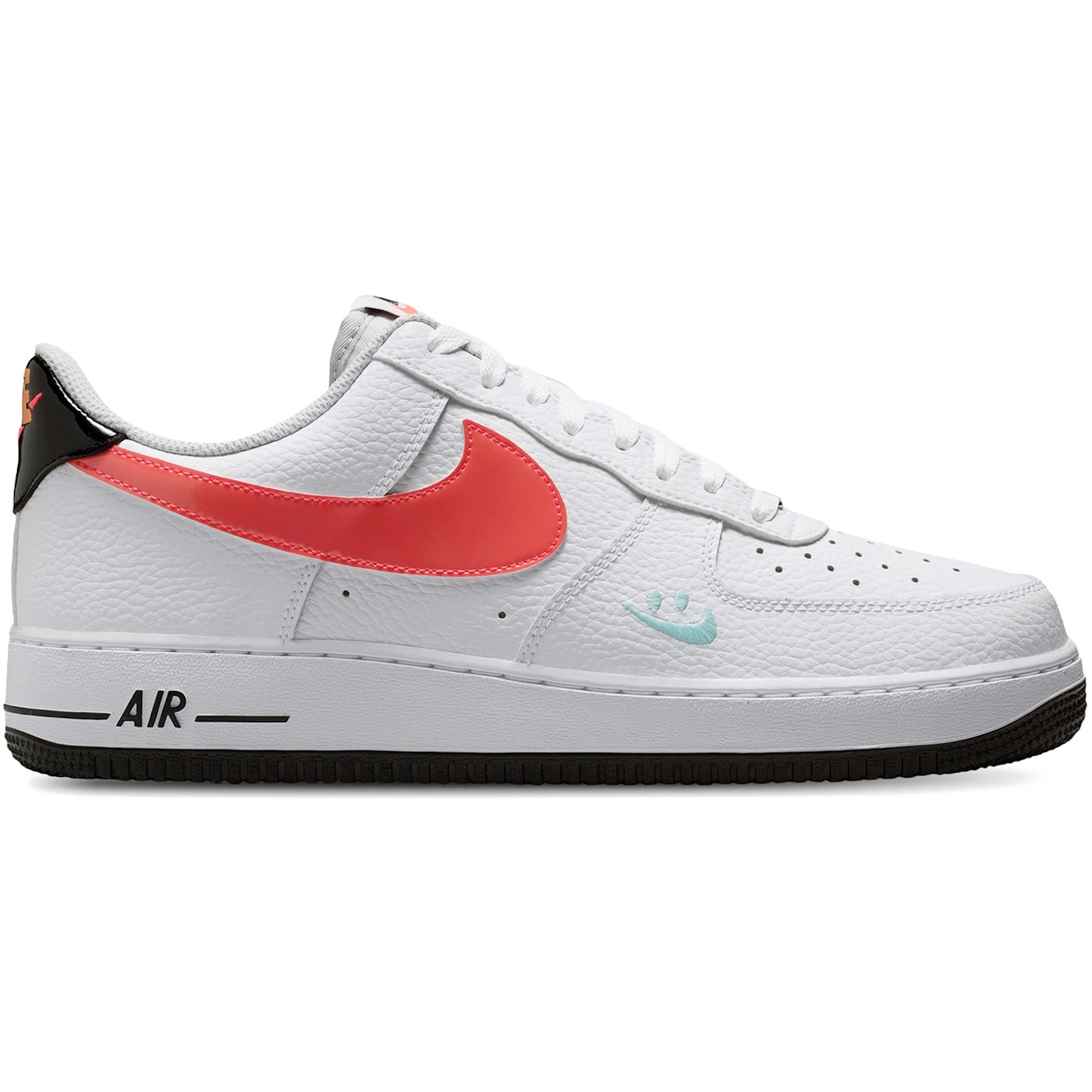 Nike Air Force 1 Low 07 Smiley Swoosh White Black Flash Crimson 1 Nike Air Force 1 Low 07 Smiley Swoosh White Black Flash Crimson 1