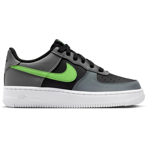 Nike Air Force 1 Low Black Smoke Grey Lime Blast (GS)