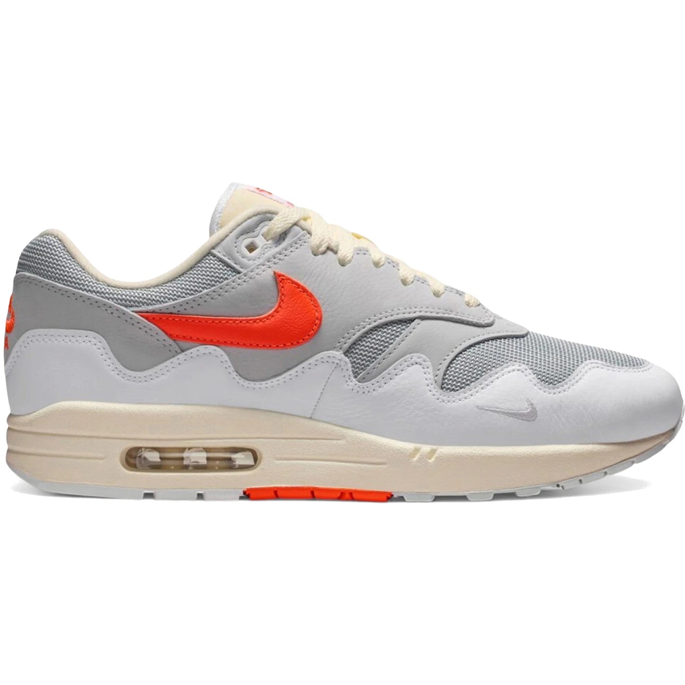 Nike Air Max 1 Patta Waves White Hyper Crimson (Without Bracelet) 2 Nike Air Max 1 Patta Waves White Hyper Crimson Without Bracelet 1