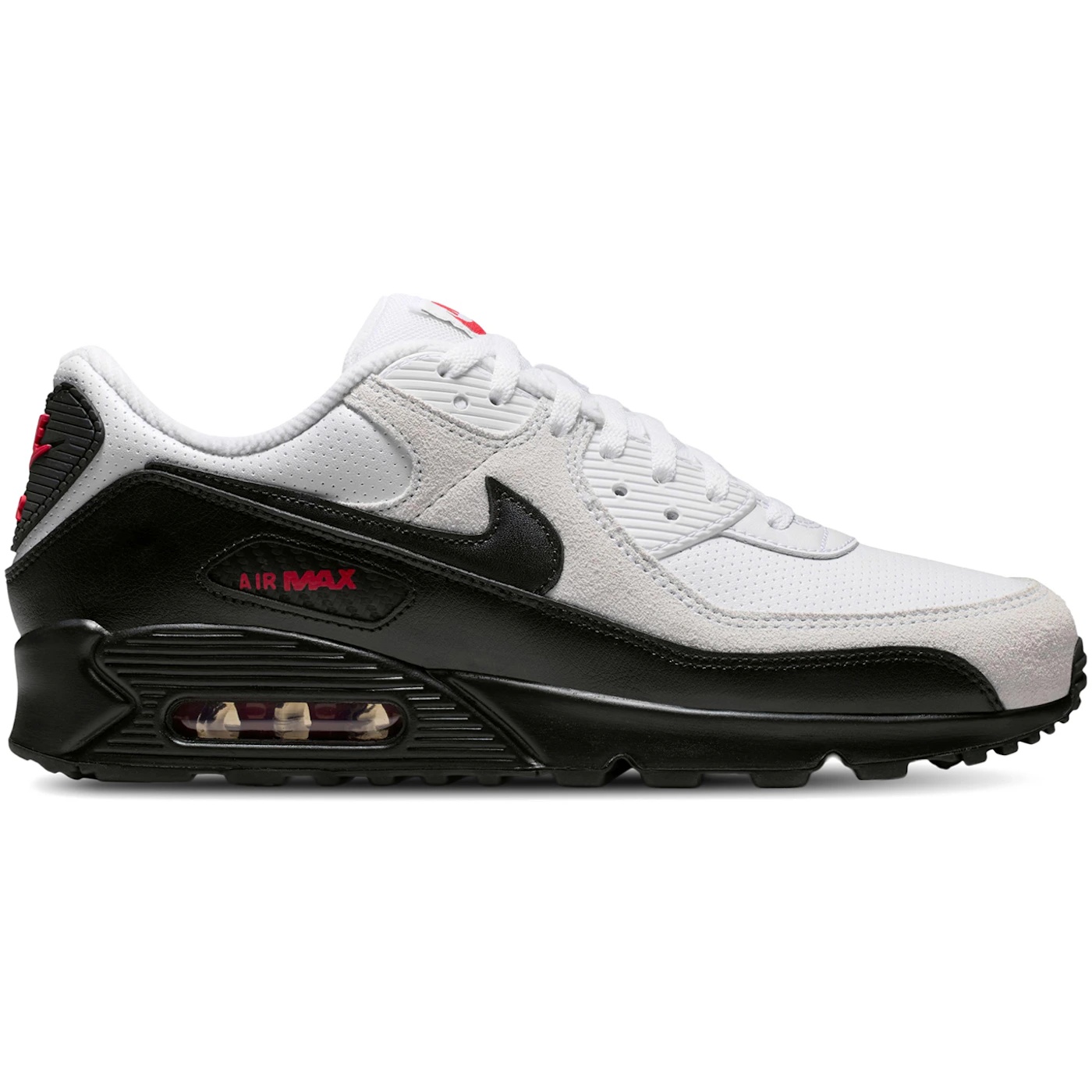 Nike Air Max 90 Perforated Leather White Black 1 Nike Air Max 90 Perforated Leather White Black 2