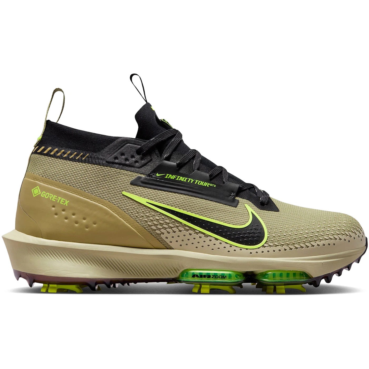 Nike Air Zoom Infinity Tour 2 Gore Tex Dusty Olive Volt Black 3