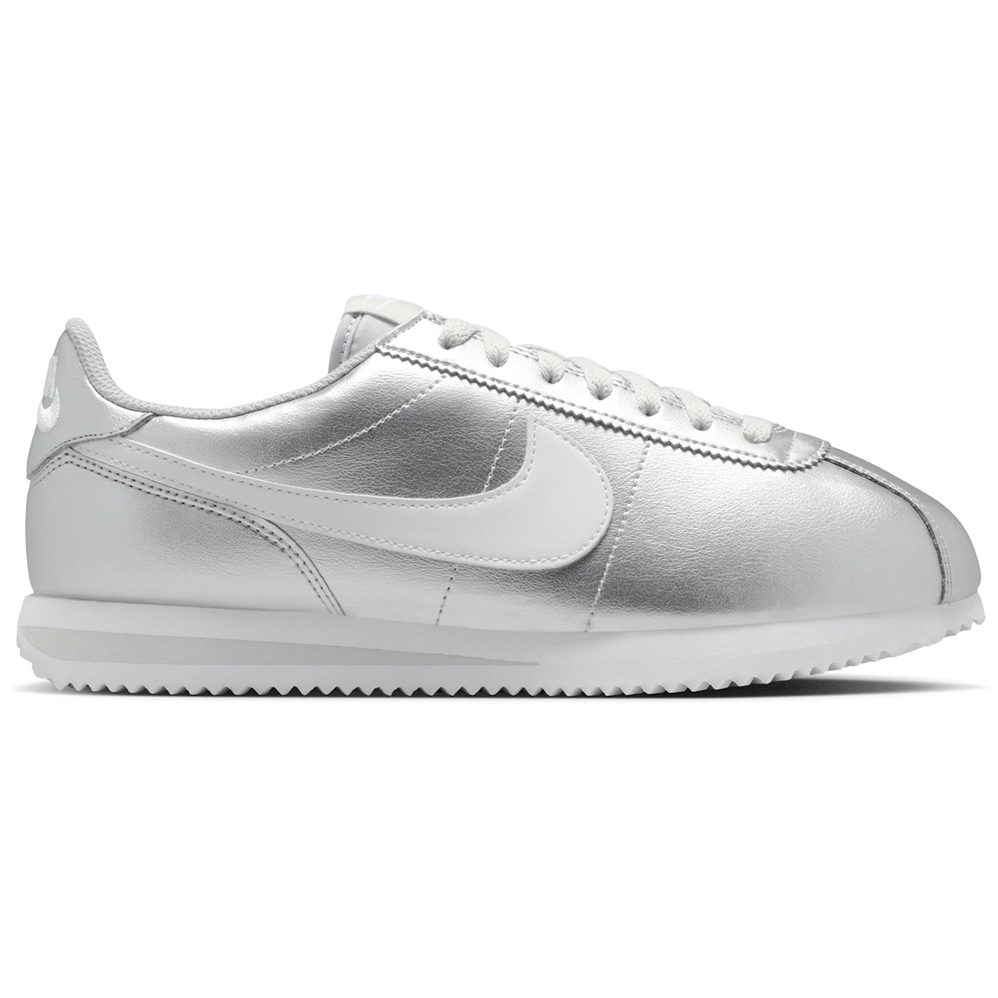 Nike Cortez Metallic Silver (Womens) 3 Nike Cortez Metallic Silver (Womens)