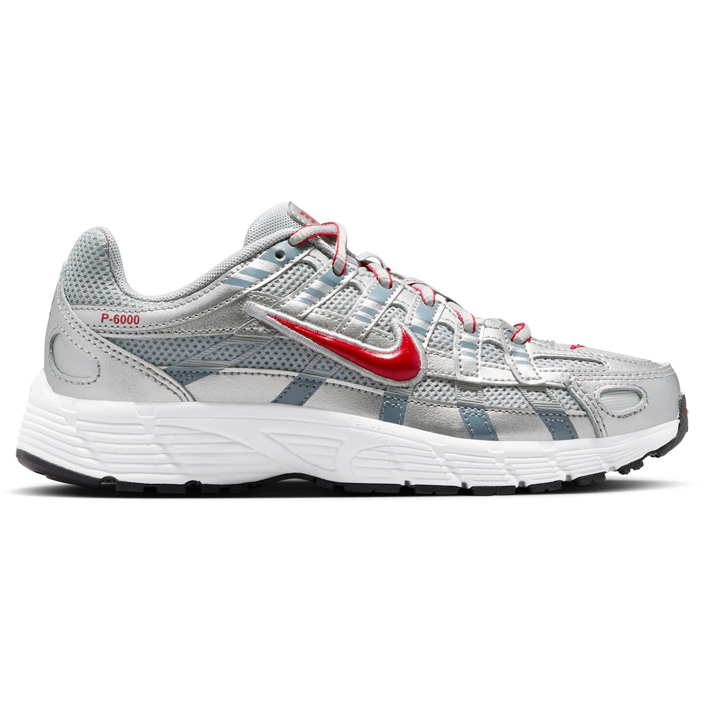Nike P-6000 Metallic Silver Gym Red (GS) 1 Nike P 6000 Metallic Silver Gym Red GS 2