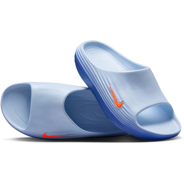 Nike ReactX Rejuven8 Slide Hydrogen Blue Crystal Orange