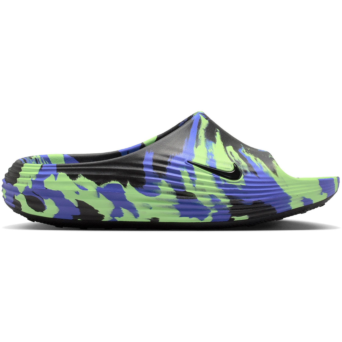 Nike ReactX Rejuven8 Slide SE Black Lime Blast Sapphire 3