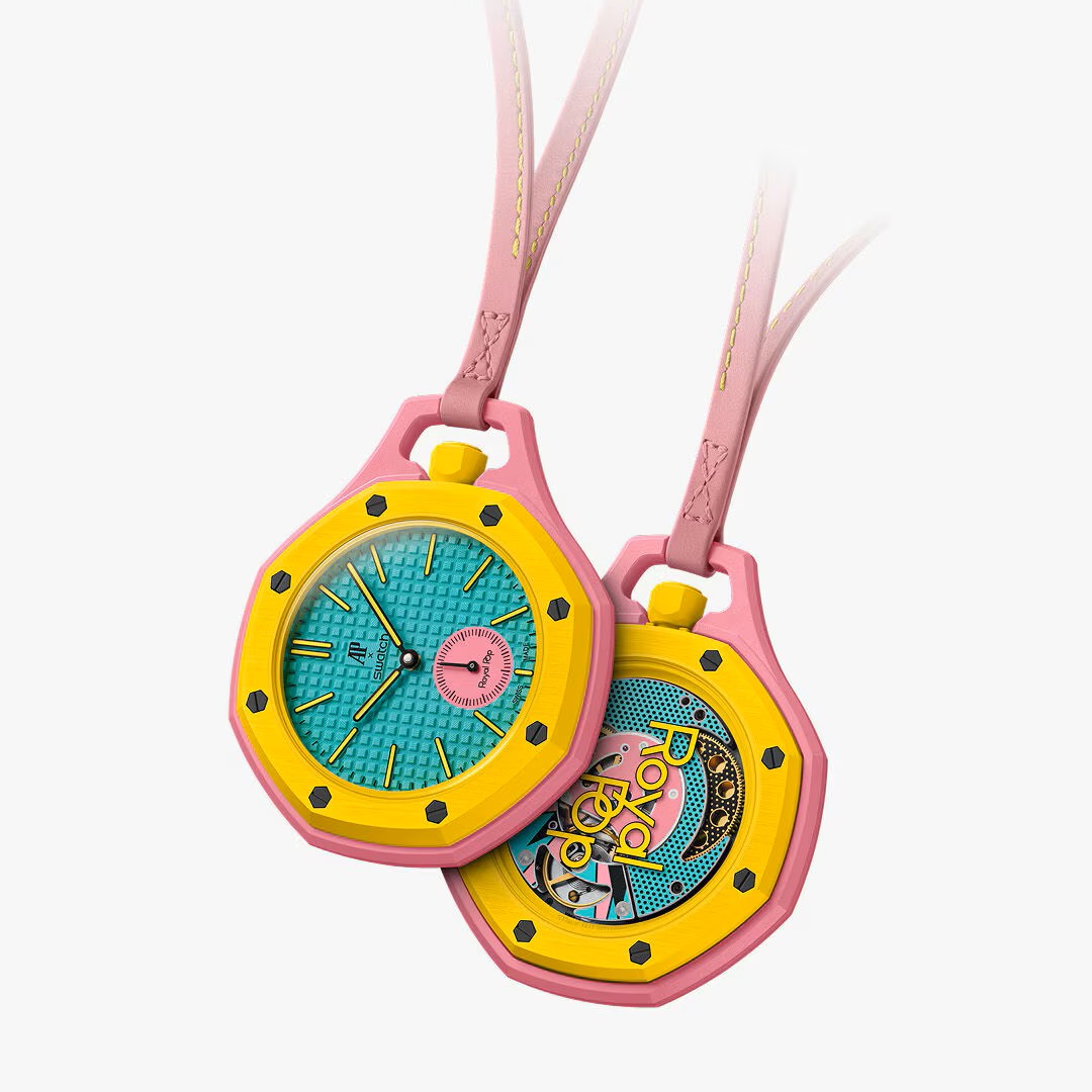 Swatch x Audemars Piguet Bioceramic Royal Pop Savonnette Otg Roz 1 Swatch x Audemars Piguet Bioceramic Royal Pop Savonnette Otg Roz