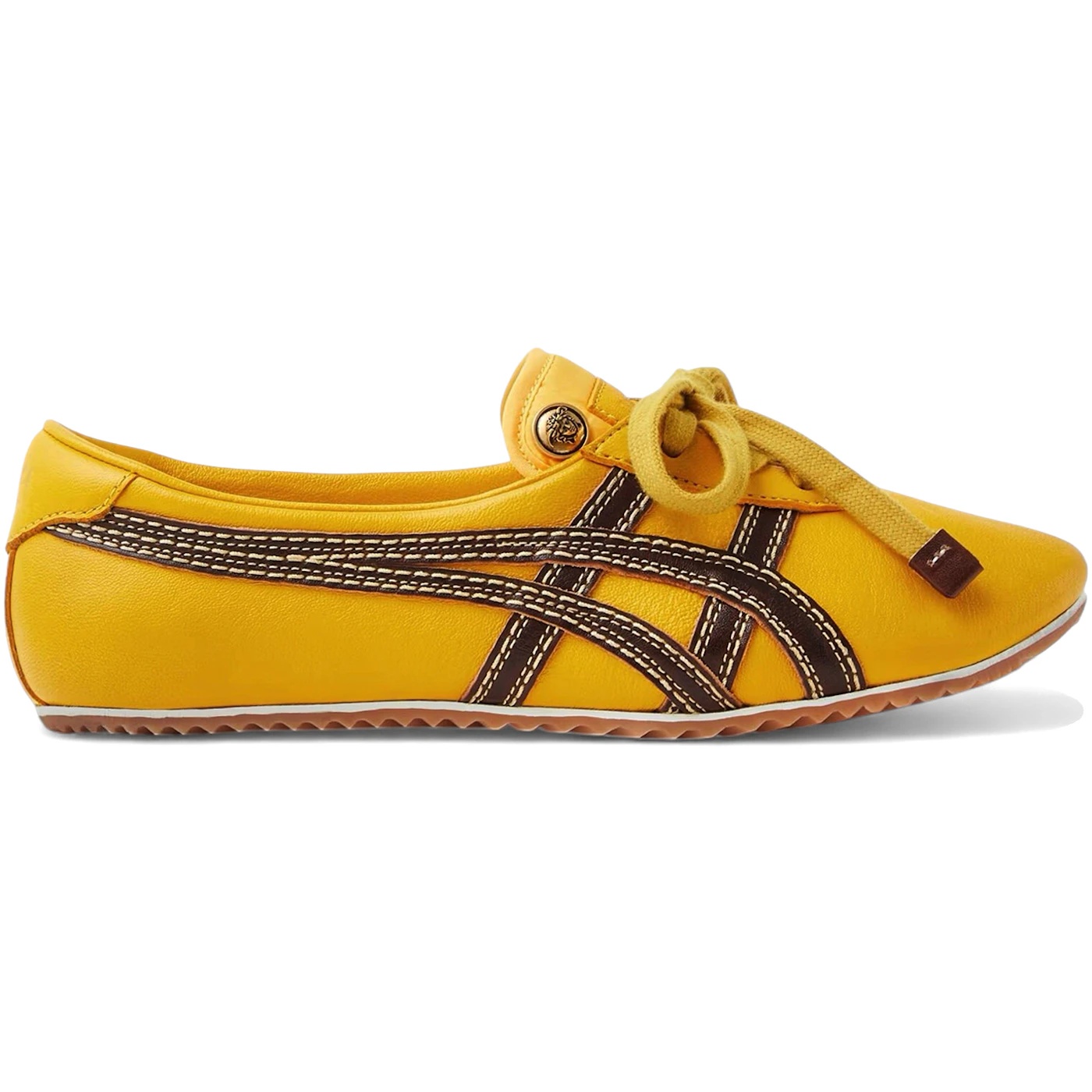 Onitsuka Tiger Tai-Chi Sakura Nappa Versace Brown Yellow (Womens) 1 Onitsuka Tiger Tai Chi Sakura Nappa Versace Brown Yellow Womens 2
