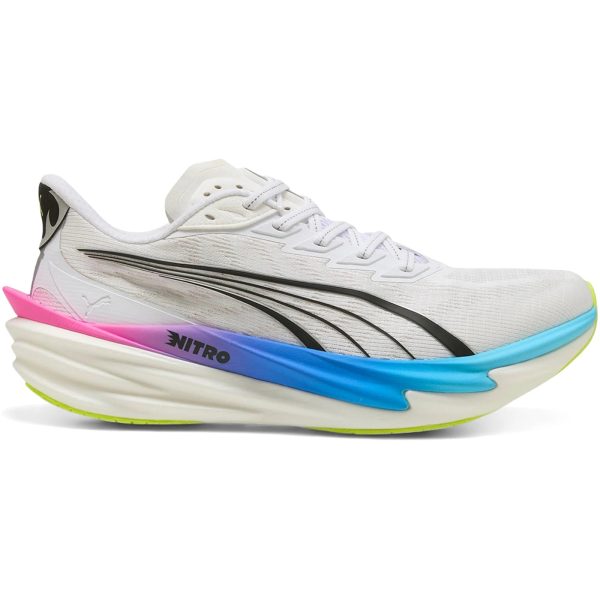 Puma Deviate Nitro 4 White Poison Pink Ultra Blue