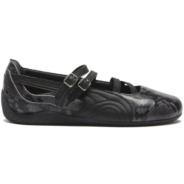 Puma Speedcat Ballet Snakeskin Cool Dark Gray Black (Womens)