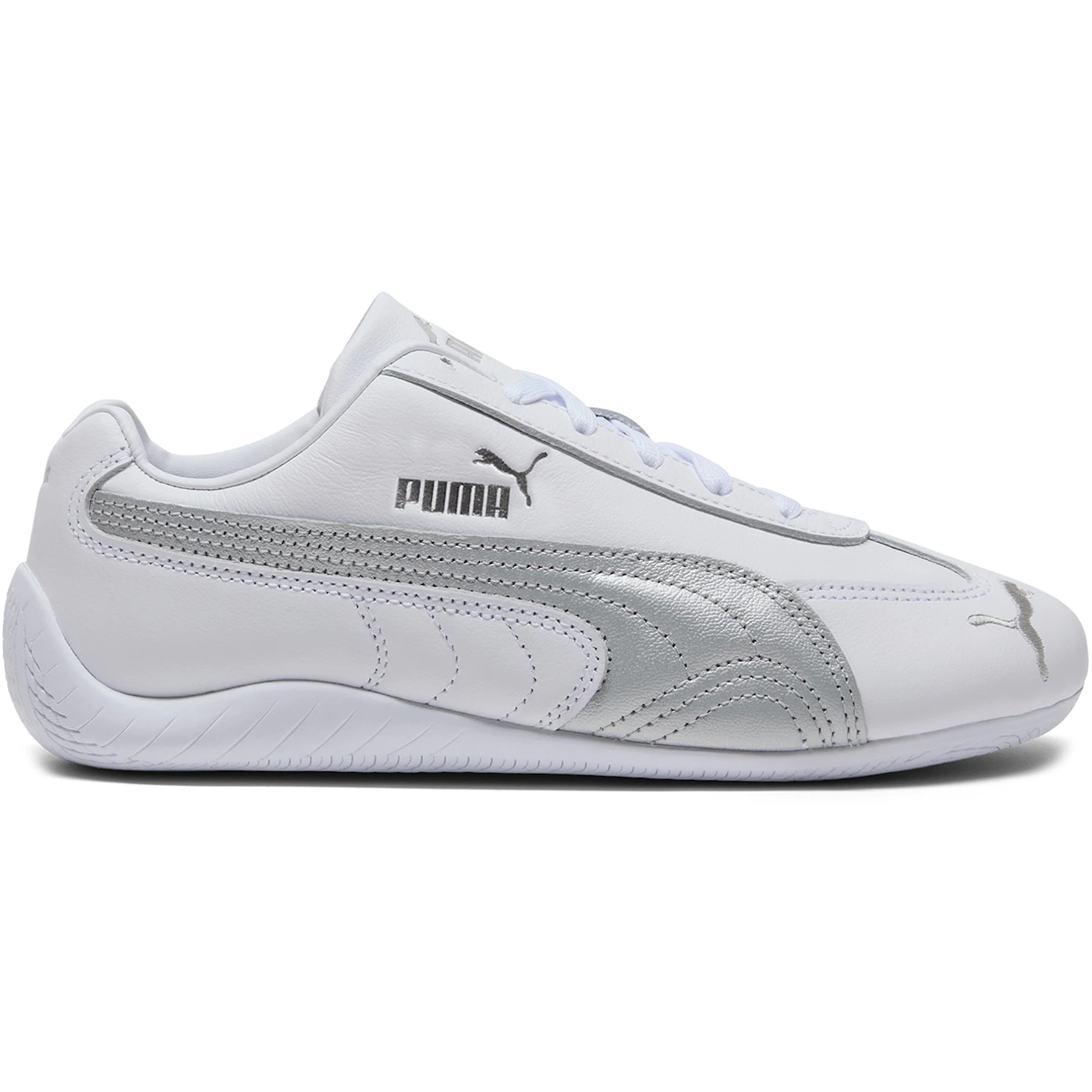Puma Speedcat Leather White Silver (Womens) 2 Puma Speedcat Leather White Silver Womens 1