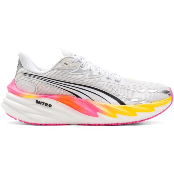 Puma Velocity Nitro 4 White Glowing Red Poison Pink (Womens)
