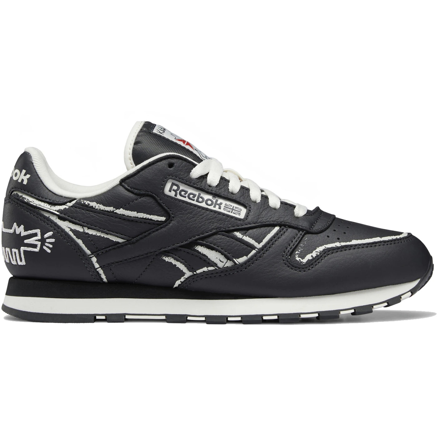 Reebok Classic Leather Keith Haring Pure Grey Chalkboard Dog 1 Reebok Classic Leather Keith Haring Pure Grey Chalkboard Dog