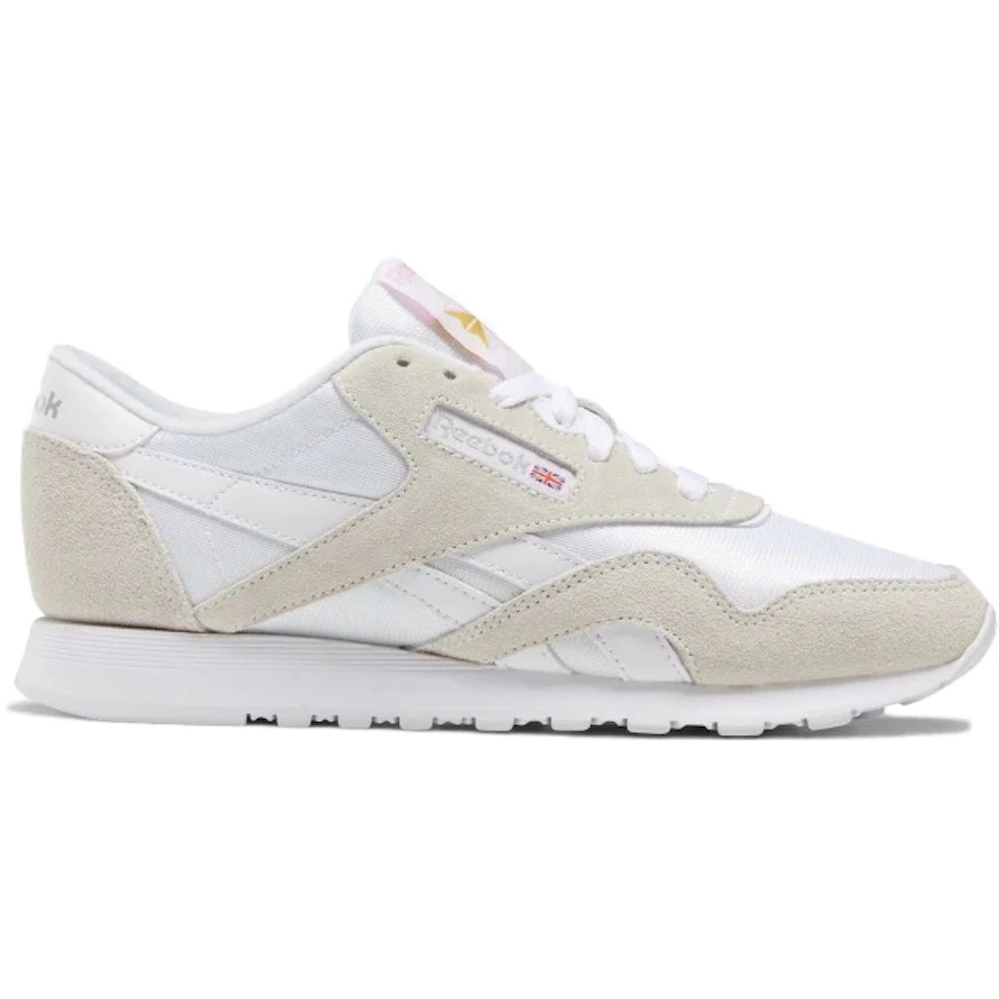 Reebok Classic Nylon White Light Grey (Womens) 1 Reebok Classic Nylon White Light Grey Womens 1