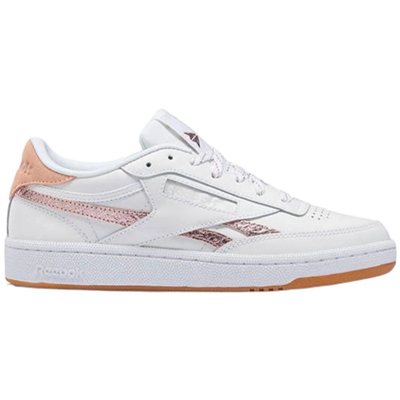 Reebok Club C 85 White Blush Metal (Womens) 1 Reebok Club C 85 White Blush Metal (Womens)