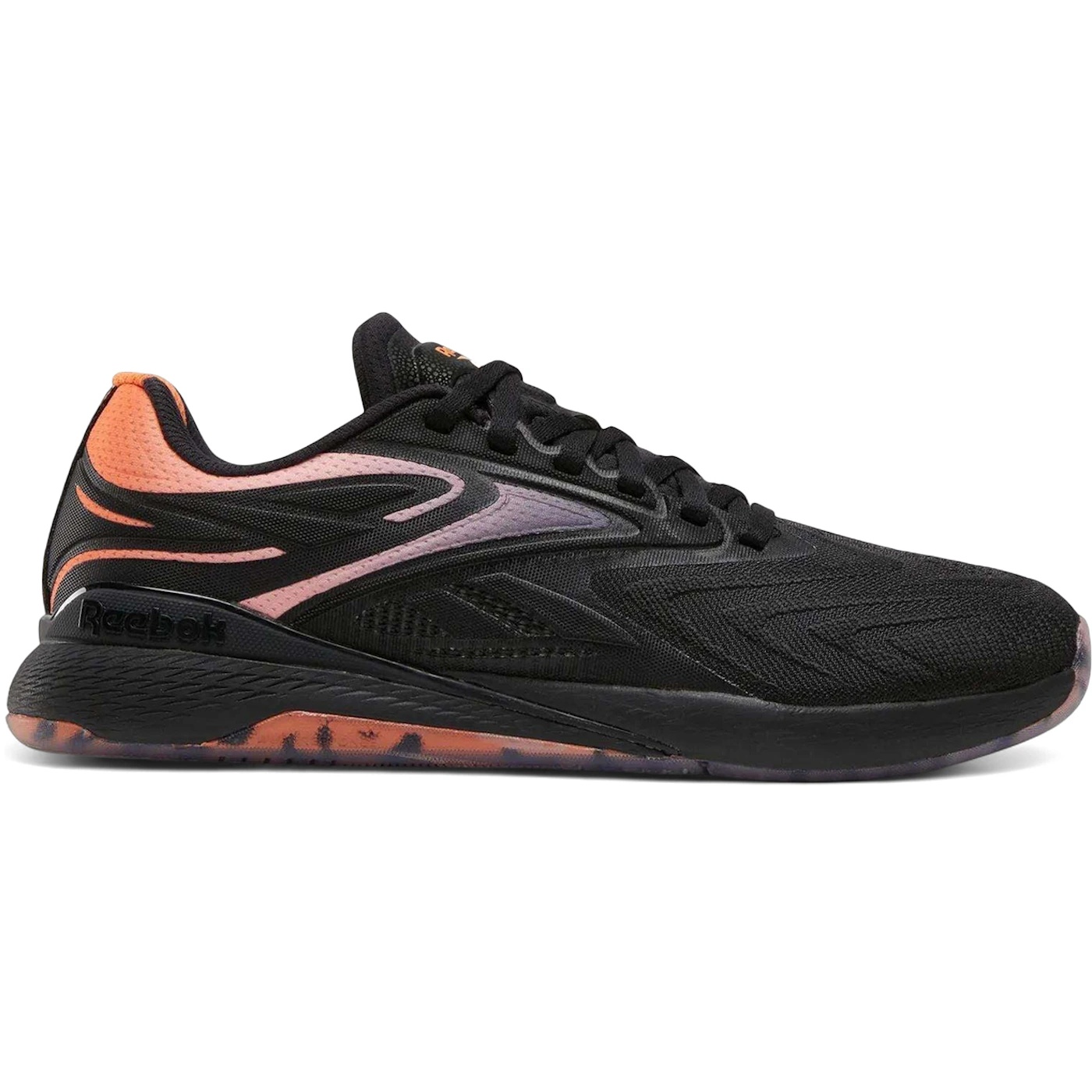 Reebok Nano X5 Edge Black Arena Orange Peach (Womens) 2 Reebok Nano X5 Edge Black Arena Orange Peach Womens 2