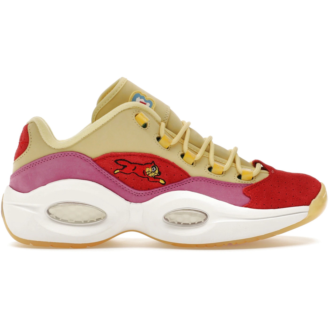 Reebok Question Low BBC Ice Cream Running Dog Yellow Red 3 Reebok Question Low BBC Ice Cream Running Dog Yellow Red