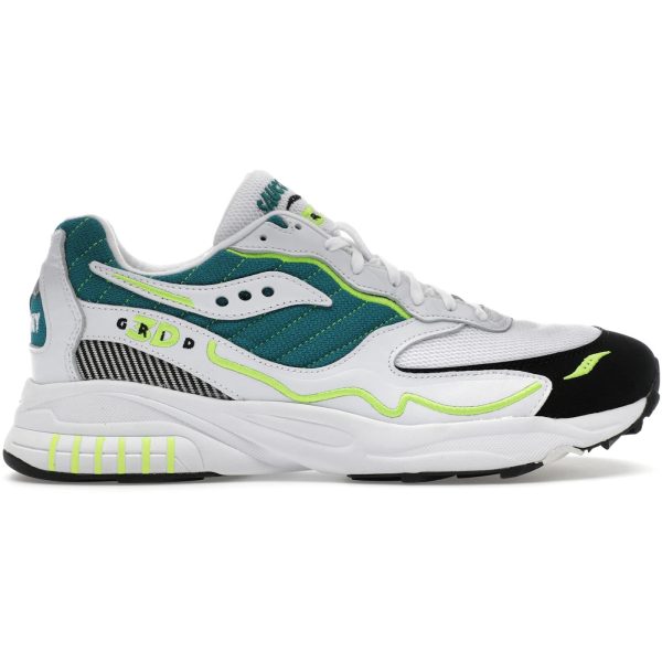 Saucony 3D Grid Hurricane White Green Lime