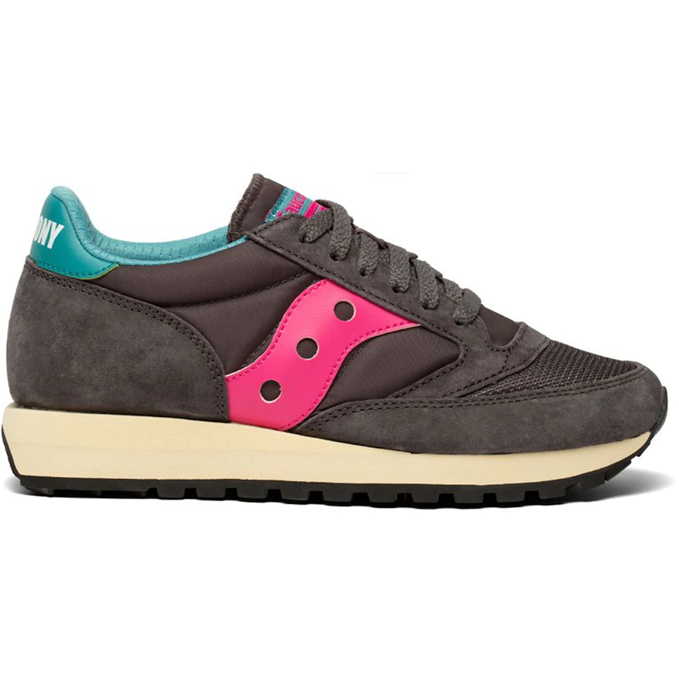 Saucony Jazz 81 Dark Grey Pink Womens 1
