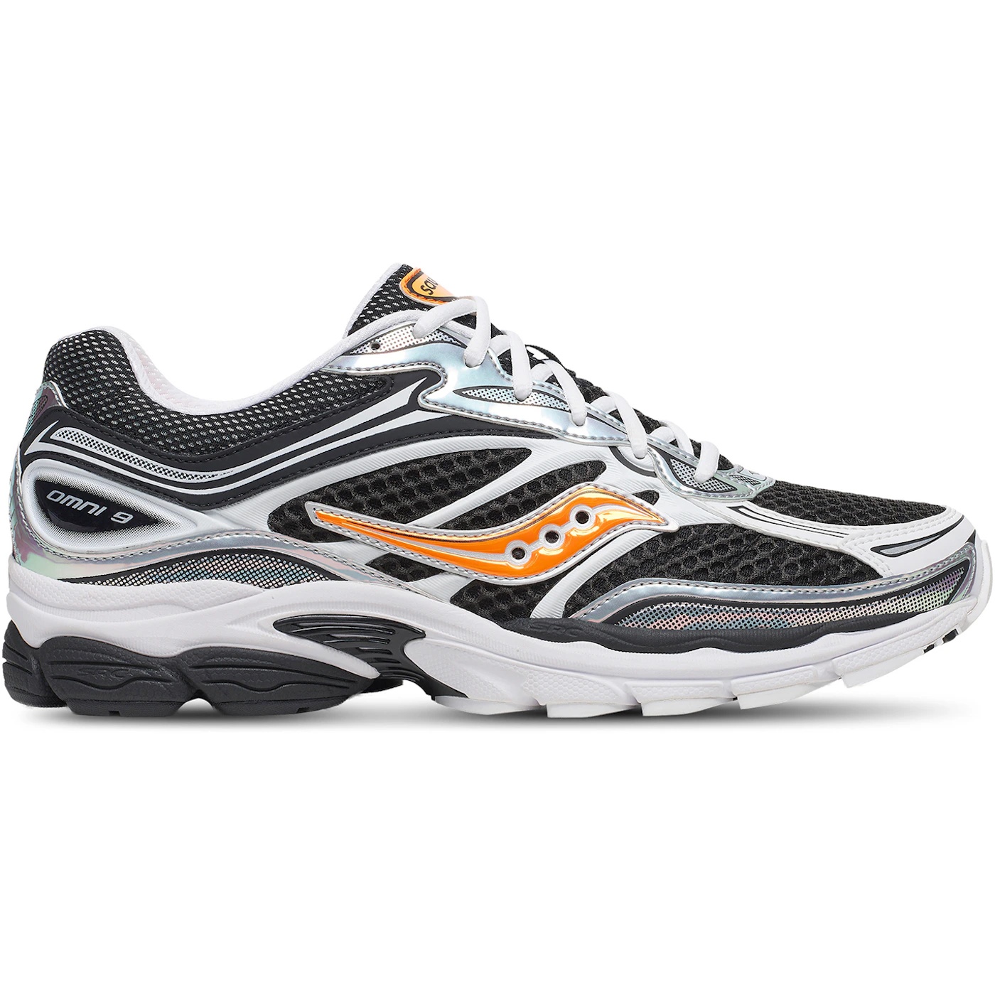 Saucony ProGrid Omni 9 Speed Shades White Black Orange 3