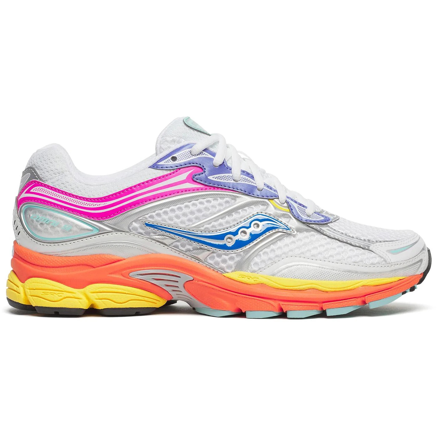 Saucony ProGrid Omni 9 White Multi Pink Orange Yellow 2 Saucony ProGrid Omni 9 White Multi Pink Orange Yellow 3