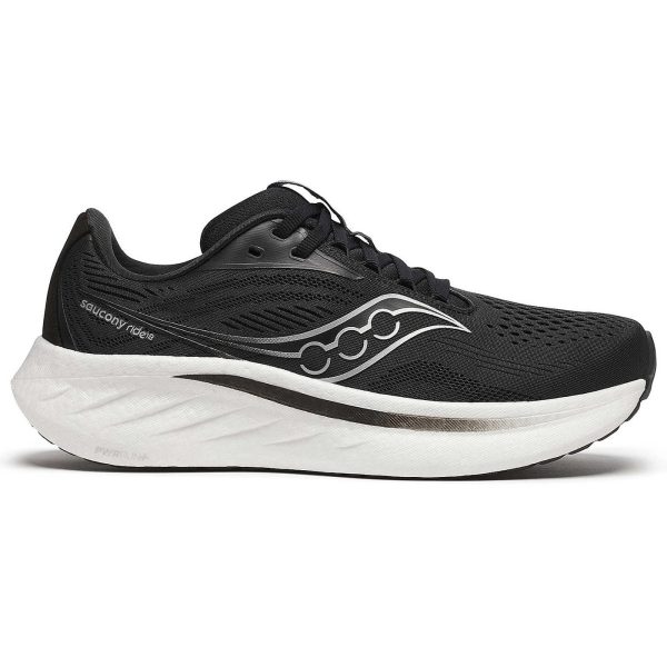 Saucony Ride 18 Black White (Womens)