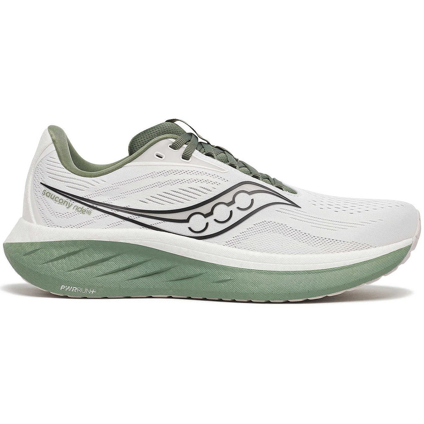 Saucony Ride 18 White Olivine 2 Saucony Ride 18 White Olivine 1