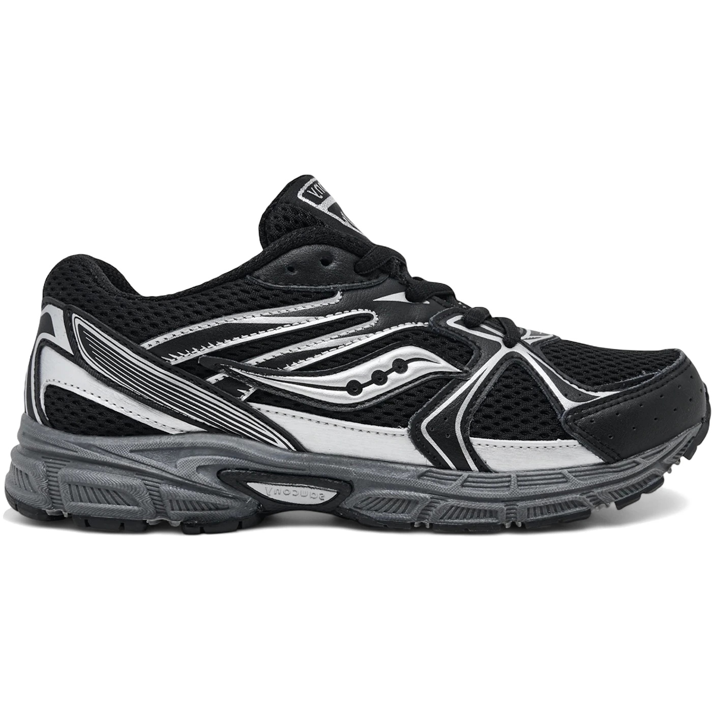 Saucony Ride Millenium Black Metallic Silver (GS) 1 Saucony Ride Millenium Black Metallic Silver GS 3