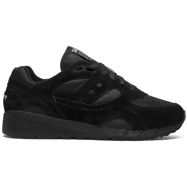 Saucony Shadow 6000 Black White Tongue Logo