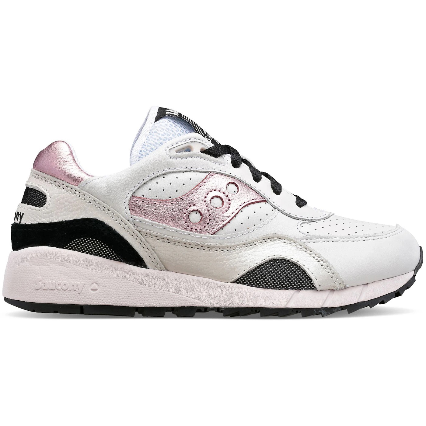 Saucony Shadow 6000 White Metallic Pink (Womens) 2 Saucony Shadow 6000 White Metallic Pink Womens 3