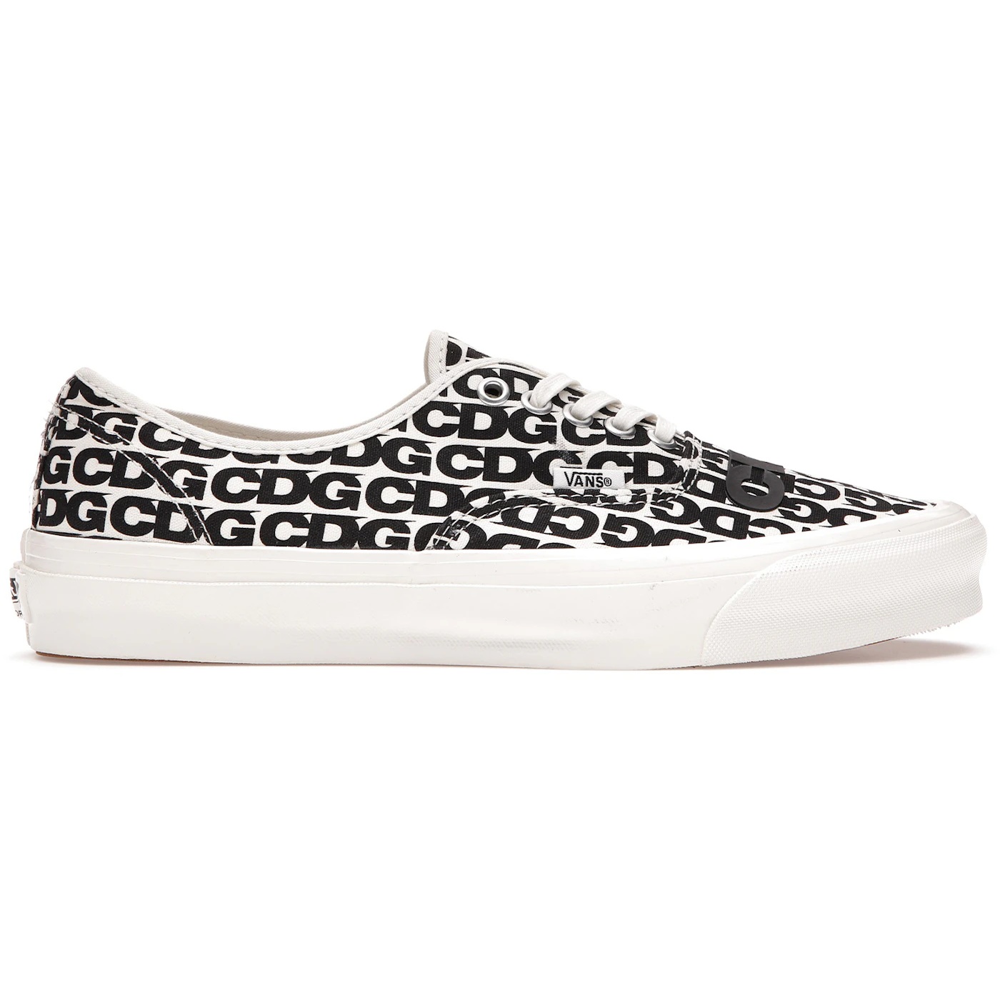 Vans Authentic Comme des Garcons Black Heel Tab (Curved Rubber) 2 Vans Authentic Comme des Garcons Black Heel Tab Curved Rubber 1