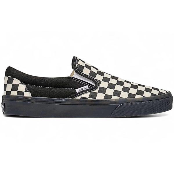 Vans Classic Slip-On Checkerboard Black White Black Midsole